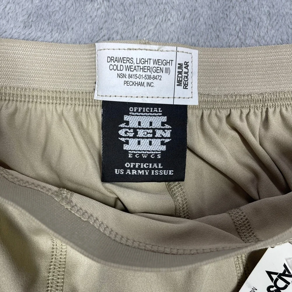 Peckham ECWCS Gen III L1 Drawers Mens Medium Regular Tan Polartec Base Layer